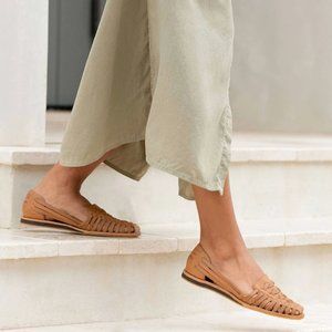 NISOLO Huarache Sandals in Almond SIZE 8.5